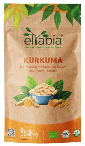 Bio Kurkuma Kapseln 500 Stück | Hochdosiert 1500mg Tagesdosis | Mit Premium Curcumin aus Curcuma & Piperin aus schwarzem Pfefferextrakt | Vegan und 100% rein ohne Zusätze