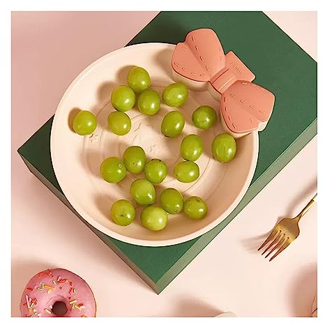 Fruit Bowl 3 PCS Candy Tray Home Fruit Bowl Modern Plastic Personalized Coffee Table Fruit Tray Dried Fruit Tray Glass Bowl (Color : Red) (Red)