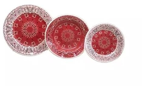 Servizio di Piatti da Tavola in Porcellana Vela Bandana 18 Pezzi Tognana