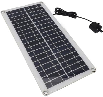 Kit Pompa Acqua Pannello Solare Policristallino da 50 W, Pompa per Fontana Ad Energia Solare con Testa da per Laghetto da Giardino, Facile da Installare