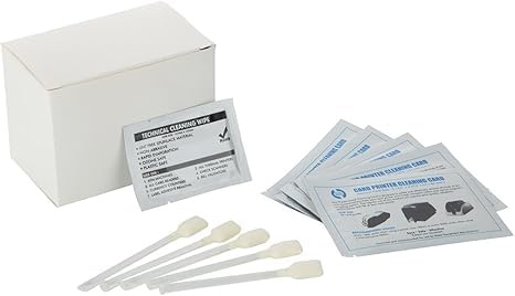 Caalii Reinigungskarten-Sets für Kartendrucker-Druckkopfreinigung, 40 Wischer, 5 Tupfer und 5 Karten, um die Druckleistung zu erhalten
