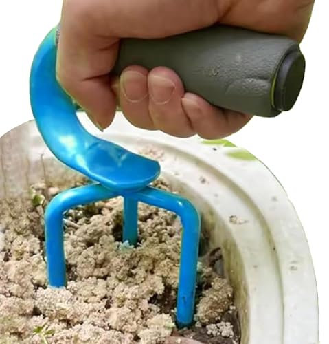 Artiglio da giardino, in acciaio resistente, impugnatura ergonomica, resistente alla ruggine, manuale per il giardino