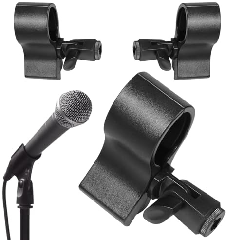 Clip Portamicrofono Adattatore A Clip Con Braccio Estensibile Per Supporto | Morsetto per microfono Adatto A Streaming, Registrazione Audio, Interviste E Sport