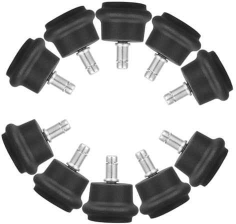 SHINEOFI 10pièces roulettes Fixes pour Chaise De Bureau roulettes De Remplacement pour Chaise Butées pour Pivotantes Lot de pour De Bureau
