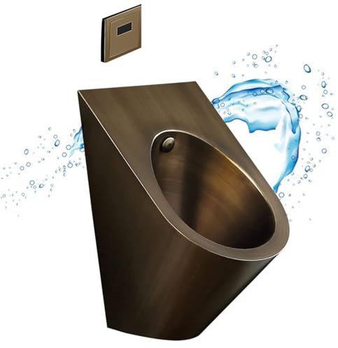 LJTHUU Urinario de Lavado para Hombres, urinario de baño público, Inodoro de Acero Inoxidable 304, Inodoro Vertical pequeño, Inodoro público con Sensor Inteligente de Descarga, Montaje en Pared