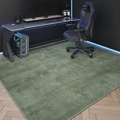 Highdi Gris Alfombrilla para Silla de Oficina, Protector Suelo Silla Ruedas Antideslizante Resistente a los Arañazos, Alfombrilla de Protección para Suelos Duros (Verde,120x160cm)