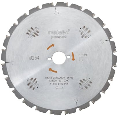 Lame scie circulaire 250x30 24 dents pour scie electrique