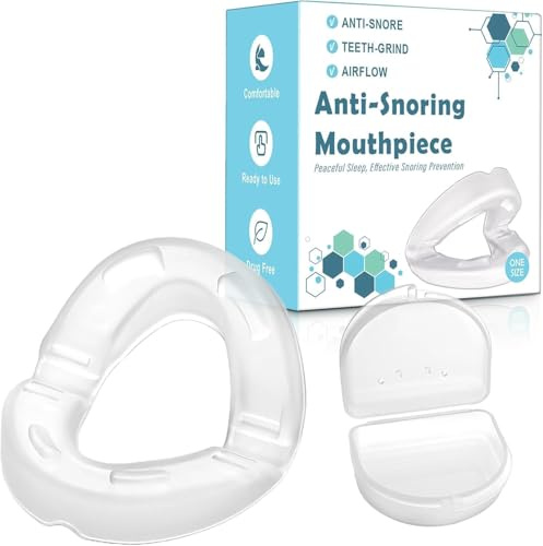 Schnarchstopper, Leicht Anti-Schnarch Schiene, Gegen Schnarchen Stopper | 180 Grad Frontöffnung | Effektive Anti Snoring Protrusionsschiene, Schnarchschiene Männer Frauen Für Nacht(1 Pack Weiß)