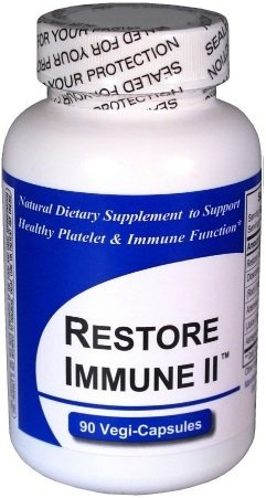 Restore Immune II (1 Bottle with 90 Capsules) CONTAINS NO Beef Bovine Gelatin Capsules or Common Fillers like Silicon Dioxide, Talc, or Magnesium Stearate*- We use Kosher & Vegetarian Capsules