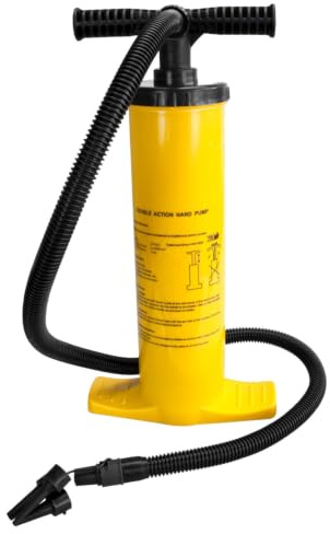 Angel Domäne Doppelhubpumpe 2x2000ccm mit 3 Adaptern & 130cm Schlauch | Doppelhub, 1 bar, Bajonettverschluss, 3 Adapter – zum Befüllen & Entleeren