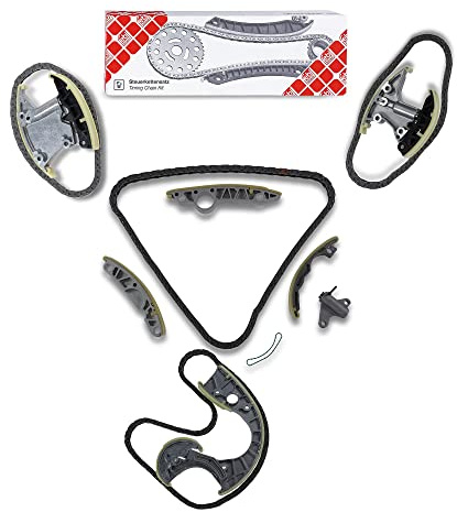 febi bilstein 100486 Steuerkettensatz für Nockenwelle , 1 Stück | Kompatibel mit: AUDI A4 B7, A4 B7 Avant, A4 B7 Cabriolet, A6 Allroad C6, A6 C6, A6 C6 Avant, A8 D3, Q7, VW PHAETON, TOUAREG