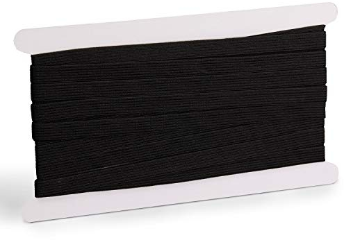 ZADAWERK® Gummiband - 1 cm x 10 m - Schwarz - Hosengummi - elastisch - Gummilitze - stark - Elastikband - Wäschegummi - Nähen - Haushalt - Basteln - DIY