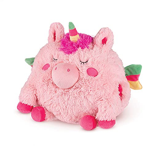 COZY NOXXIEZ Kuschelige Plüsch Kinder Handwärmer - Kuscheltier, Stofftier, Kopfkissen als Flauschiges Wärmekissen Plüschtier für Bett, Auto und Zuhause (Einhorn)