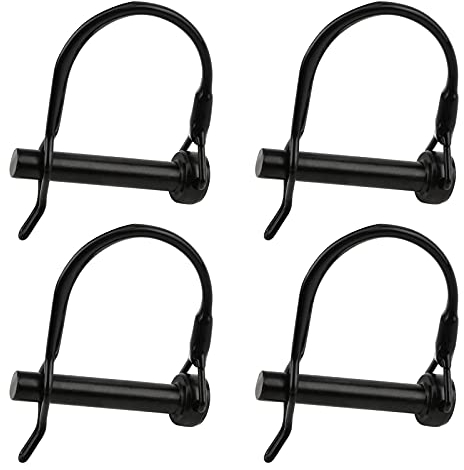 INCREWAY 4 perni di bloccaggio per albero in acciaio al carbonio da 8 mm, perno di bloccaggio di sicurezza, perno rotondo per rimorchi, per fattoria, prato, giardino