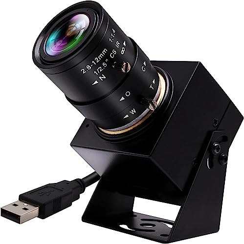 Mermaid Cámara USB 4K para PC, 2,8 – 12 mm, zoom manual, webcam para ordenador, portátil externo IMX415 UVC, cámara web, primer plano, puerto USB