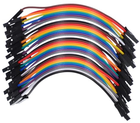 Veemoon Jumper Jump in The Line Wire Bridges Female to Female Cables Breadboard Wires Connector Cable Curtain Pink Shower Jumper Wires 10 cm Line Pack of 40