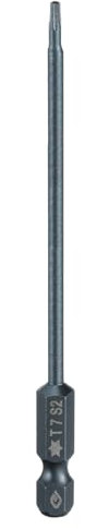 QUARKZMAN T7 Torx-skruvmejsel 1/4 tum sexkantig 4 tum längd S2 stål magnetiskt 6-punkts bits stjärnsäkerhets industriell skruvmejsel med torx-huvud