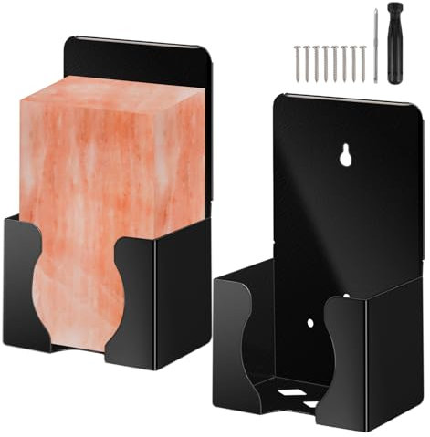 KHEARPSL 2pcs Stainless Steel Salt Block Holder 4lbs Mineral Lick Salt Block Holder for Deer Horse Cattle Salt Lick Blocks, Bottom with Drainage and Ventilation Holes