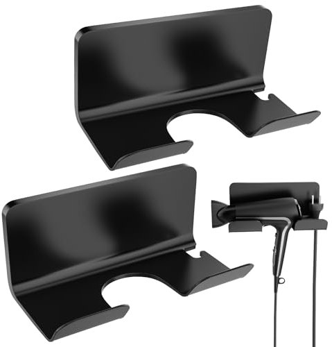 Pinyenr Haartrocknerhalter Ohne Bohren, Wandhalterung für Haartrockner, Universelle Halterung für die Meisten Haartrockner