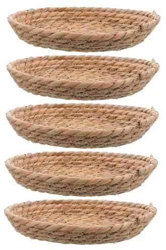 JOINPAYA 5pcs Woven Straw Chicken Nest for Comfortable Laying Easy to Clean and Maintain Suitable for All Chicken Natural Straw Material Breeding Nest