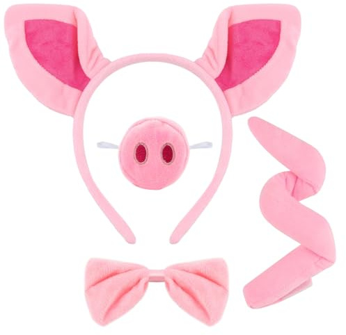 Haustier-Haarband-Set ist für Halloween-Party verkleiden geeignet（Schweine）