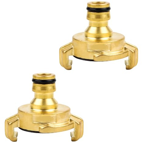 Garden Hose Quick Couplings, Quick Coupling with 1/2 Inch Compatible Design Brass System for Claw Coupling Connector Tap Hose Connector Male Thread Hose Connection Pack of 2