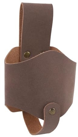 Ceinture de Bière, Support de Ceinture Bière en Cuir pour Extérieur (Marron foncé)