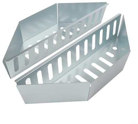 Juego de cestas de carbón de acero inoxidable para parrillas de hervidor de barbacoa, mejora la parrilla con sabor ahumado y cocción indirecta con calor