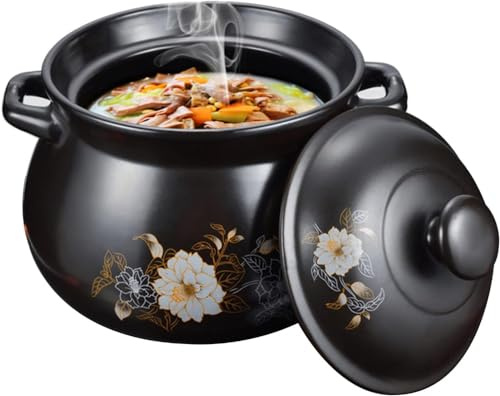 Olla cocinar, Olla cerámica cocinar con Tapa, Olla Barro China/Olla Barro, cazuela/Olla Barro, Olla cocinar, Olla guisar, Olla Grande