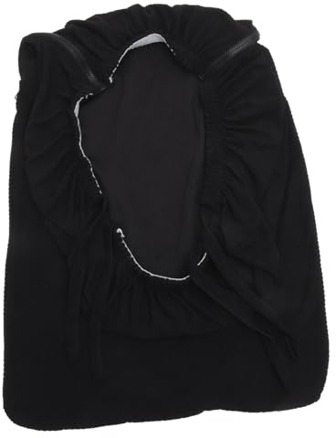 UKCOCO Housse de Chaise de Bureau Tissu Extensible Noire Protection Amovible pour Fauteuil Rotatif Siège et Dossier Douce et Facile à Nettoyer Moyenne