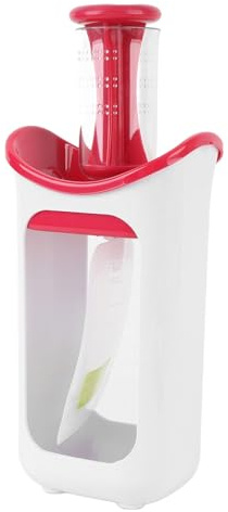 Dilwe Produttore di Alimenti per Bambini, Stazione di Stretta per la Purea di Stoccaggio degli Alimenti con Buste da 10 Pezzi, Goditi più Tempo con il Tuo Bambino, Personalizza Cibo Portatile, (rosso)