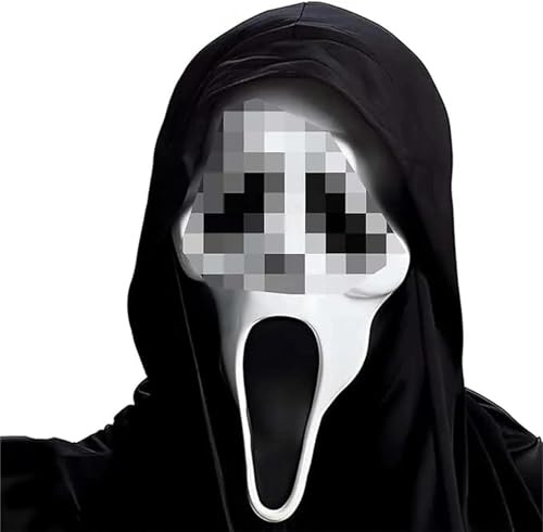 dinghaole Masque d'horreur pour Halloween, masque de fantôme pour enfants et adultes, accessoire de décoration de cosplay, convient pour les maisons hantées