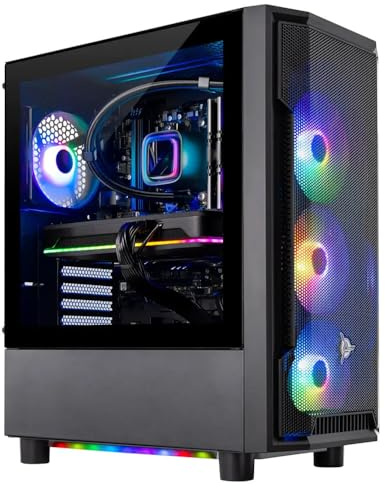Skytech Gaming Shadow Gaming PC, AMD Ryzen 7 7800X3D 4.2GHz, NVIDIA RTX 5060 Ti 16GB, 1TB Gen4 NVMe SSD, 32GB DDR5 RAM 6000, 650W Gold PSU, 360 ARGB AIO, Wi-Fi, Win 11, Desktop