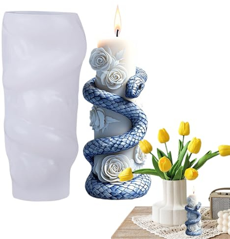 Moldes de fabricación de velas - de moldeo de resina de silicona, epoxi, plantilla ornamental | de moldeo flexible lavable en lavavajillas, para manualidades, velas