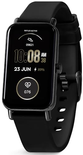 Reflex Active Black Nexus - Smart Watch unisex da 1,8, chiamate da 1,8, connessione GPS, controllo musica, modalità sportive, cardiofrequenzimetro, ossigeno nel sangue, controllo della musica
