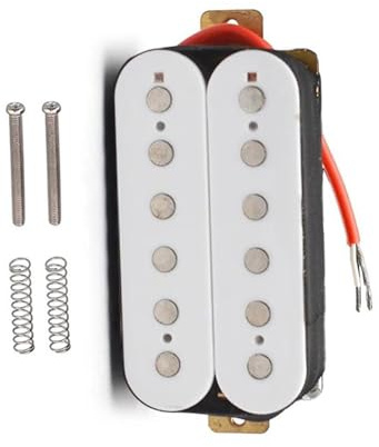 Doppelspulen Tonabnehmer Für Sechssaitige Elektrische Akustikgitarren Weiß/schwarz Instrumentenzubehör(3/4)