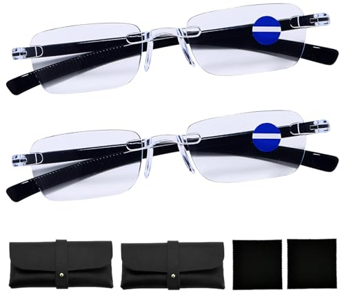 Dmrbiy 2 Unidades Gafas Autograduables Inteligentes,Gafas Inteligentes Autograduables,Con Ajuste Automático De La Graduación,Incluyen 2 Estuches Y Paños De Limpieza