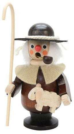 Christian Ulbricht Räuchermann Mini Schäfer natur 10cm Erzgebirge
