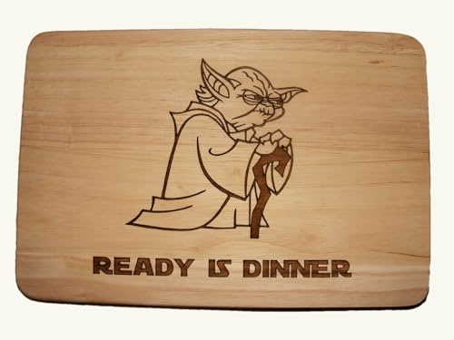 YODA Star Wars Ready is Dinner Gift IDEA Chopping Cutting Cheese Board Place MAT