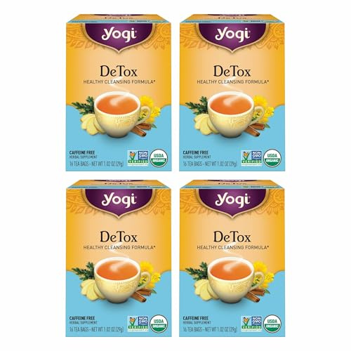 Yogi DeTox Tea, Healthy Cleansing Formula, 16 Tea Bags (4 Pack)