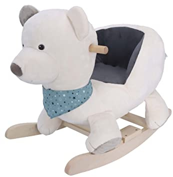 Sterntaler Baby Unisex Schaukeltier Baby Schaukeltier Plüsch Eisbär Elia - Schaukeltier Baby, Babyschaukeltier, Schaukelpferd - Ecru