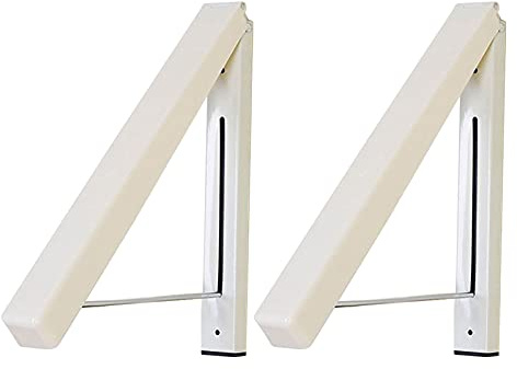 Etendoir à Linge Mural Pliable, Cintre et Crochet de Rangement, Porte-Serviettes Support de Séchage, Économie d'Espace pour Balcon, Salle de Bains, Chambre