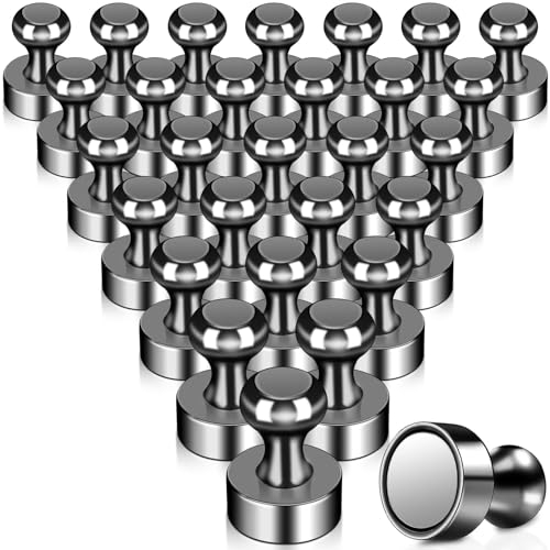 Starke Magnete, 28 Stück Schwarz Neodym Magnete Extra Stark, Mini Magnet für Kühlschrank, Magnettafel, Kegelmagnete, Stecktafel, Pinnwand Kleine Magnete für Whiteboard Büro Kühlschrankmagnete
