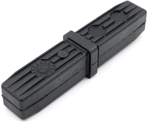 Design61 2er Set 2-Wege Steckverbinder Rohrverbinder für Vierkantrohre 20 x 20 x 1,5 mm