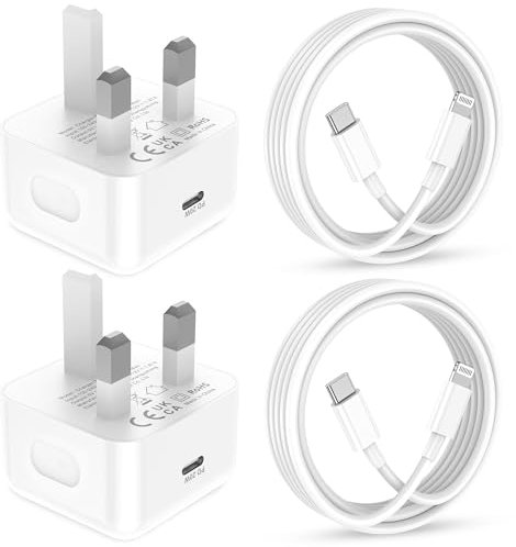 UIIZIBVKJZ for iPhone Charger Fast Charge Cable and Plug 2Pack USB C Fast Charging with 2M USBC to for Lightning Phone Lead for iPhone 14 Pro Max/Plus 13/12/11 XR X