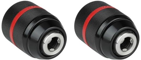 Portabrocas de Mano sin Llave de 2 Piezas Portabrocas de Ajuste Automático que Sujeta Firmemente la Broca Múltiples Propósitos para Montaje de 1/2-20UNF Portabrocas sin Llave de