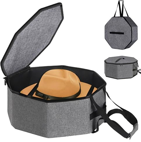 SHWWQUE Hat Storage Box,Hat Boxes for Women Storage,Cowboy Hats Holder for Travel,Wide Brims Hat Carrier Case,Stuffed Animal Toy Organizer,Hat Box Closet Organizers and Storage,Hat Boxes for Men