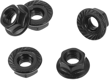 HEROFFIX 5 Pz Dadi Flangiati M4*0.7 in Acciaio Inossidabile 304 Dadi Flangiati Esagonali Girevoli Neri per Auto Moto