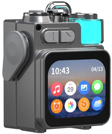 Ujjdwiurgh Altavoz Bluetooth Inalámbrico Multifuncional con Pantalla Táctil Inteligente, Modelo para Exteriores, Altavoz Bluetooth Portátil.