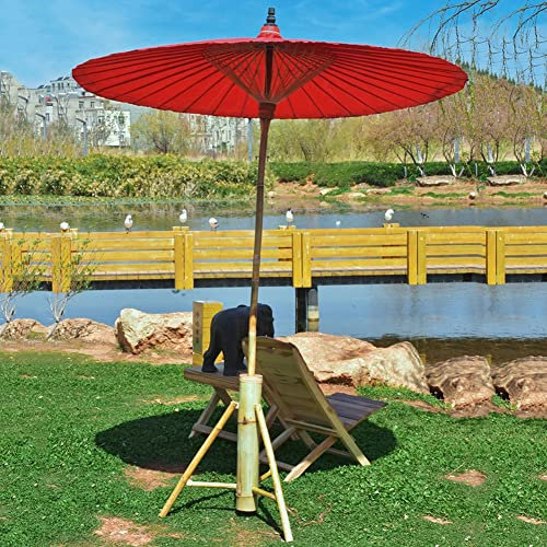 SBCGFY Parasol de Jardin décoratif en Bambou, Fait Main, sans Socle, pour Balcon et Jardin